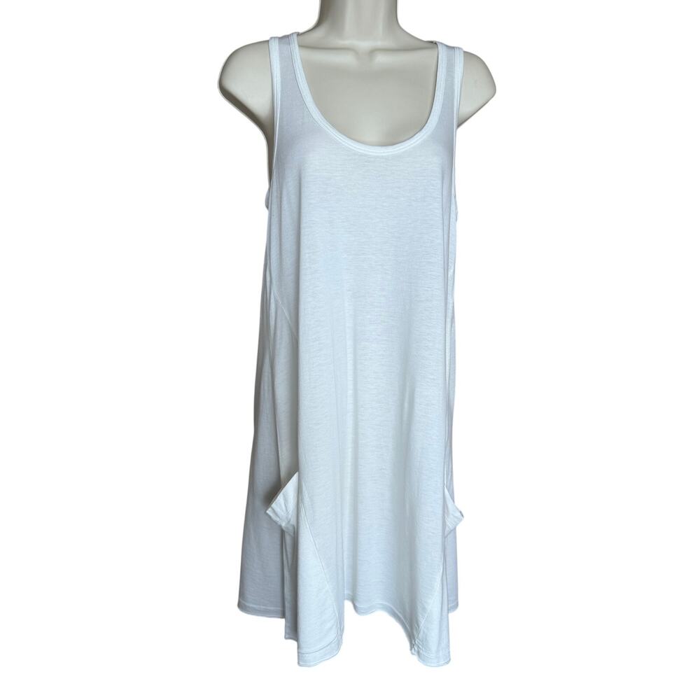Michael Lauren White Tank Dress with Pockets L NWOT